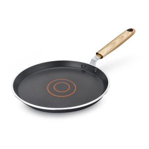 Press Alu Oil Control Series Tawa Pan Non Stick Coating Silk Screen Ring Induction Base Wooden Touch Handle 20/24/28 cm