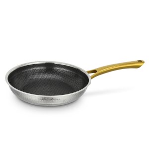 Hybrid Stainless Steel Hammer Series Fry Pan Tri Ply Induction Ready Dishwasher Safe All Cooktops 20/24/26/28/30cm