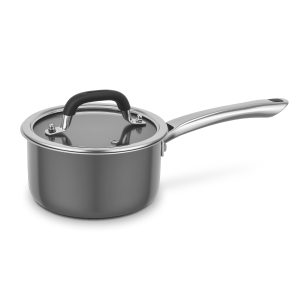 Hybrid Stainless Steel Sauce Pan Non Stick Oven Safe Induction Compatible with Glass Lid 12/14/16/18/20cm