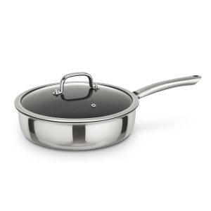 Stainless Steel Deep Fry Pan 316 Double Sided NonStick Composite Bottom Universal Dishwasher Safe Hybrid Starry Series Deep Fry Pan 24/26/28/30cm